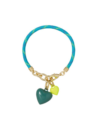 The Happy Cord Mini Double Heart Bracelet