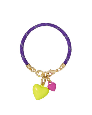 The Happy Cord Mini Double Heart Bracelet