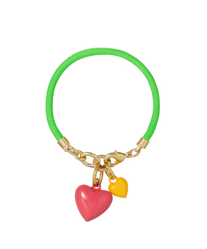 The Happy Cord Mini Double Heart Bracelet