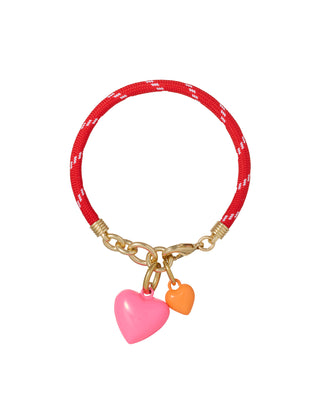 The Happy Cord Mini Double Heart Bracelet