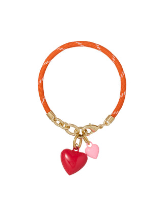 The Happy Cord Mini Double Heart Bracelet