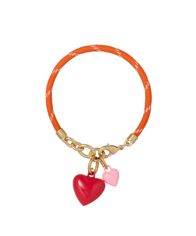 The Happy Cord Mini Double Heart Bracelet