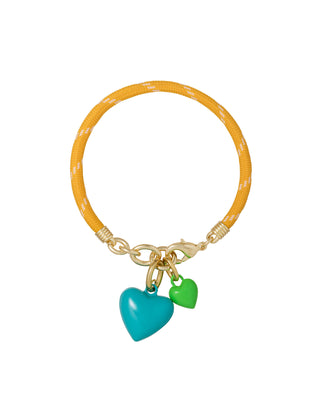 The Happy Cord Mini Double Heart Bracelet