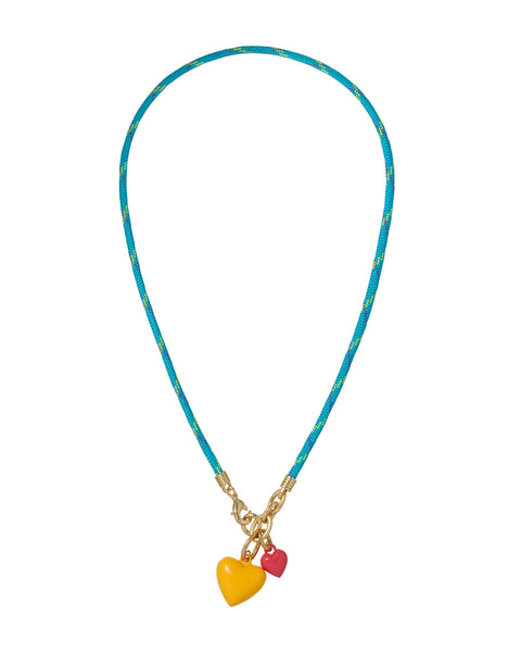 The Happy Cord Mini Double Heart Necklace – Roxanne Assoulin