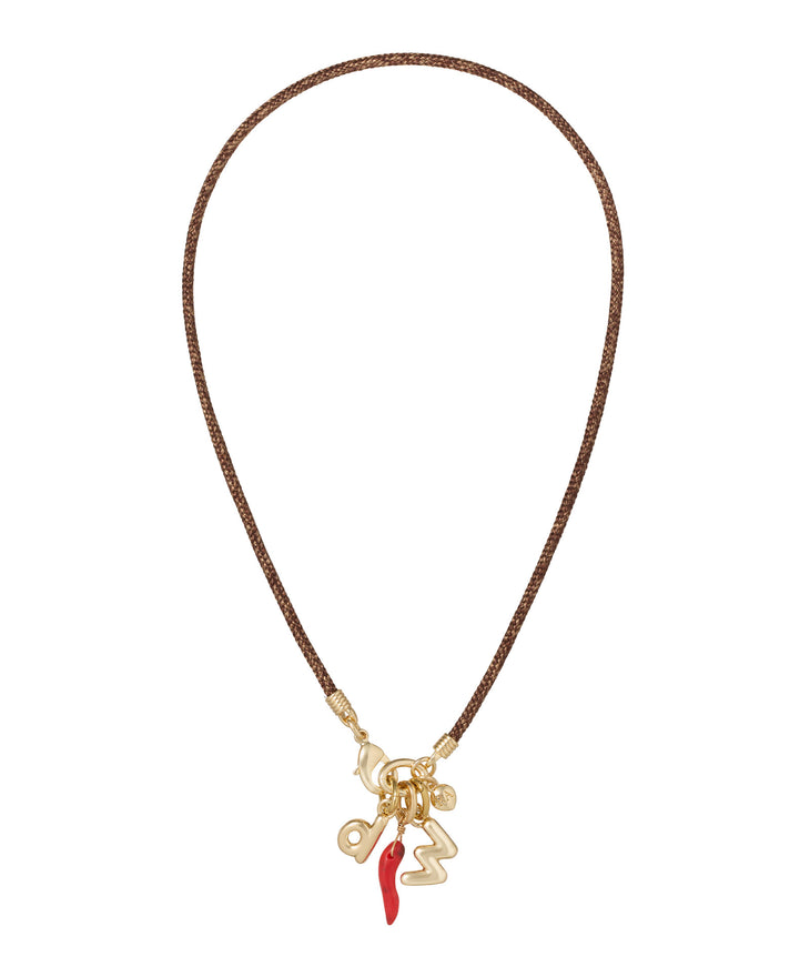 The Itsy Bitsy Happy Cord Charm Necklace