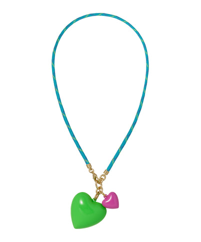 The Happy Cord Big Double Heart Necklace