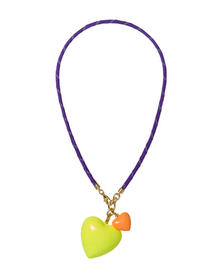 The Happy Cord Big Double Heart Necklace