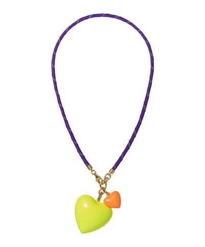 The Happy Cord Big Double Heart Necklace