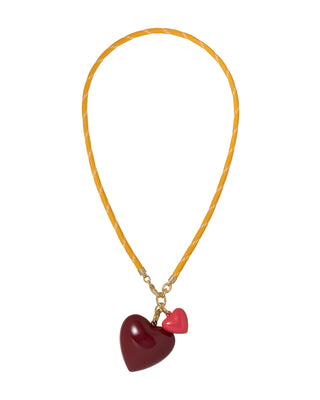 The Happy Cord Big Double Heart Necklace