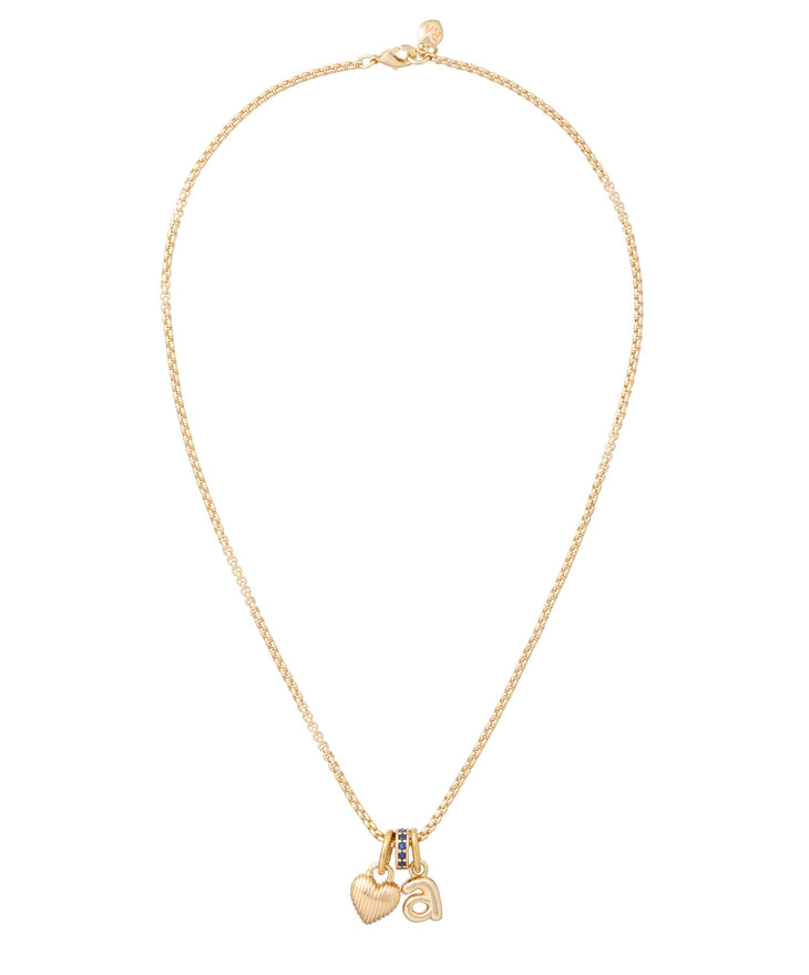 The Itsy Bitsy Puffy Initial Charm Necklace