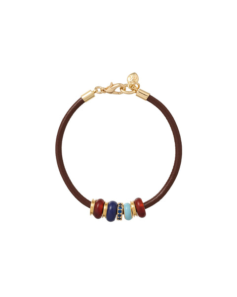 The Leather Stone Slider Bracelet – Roxanne Assoulin