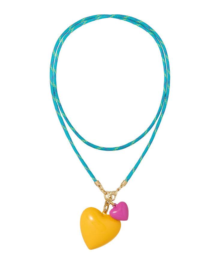 The Long Happy Cord Charm Necklace