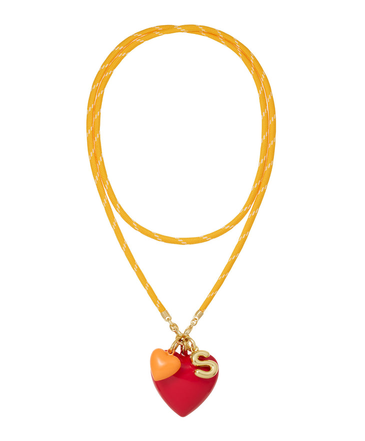 The Long Happy Cord Charm Necklace