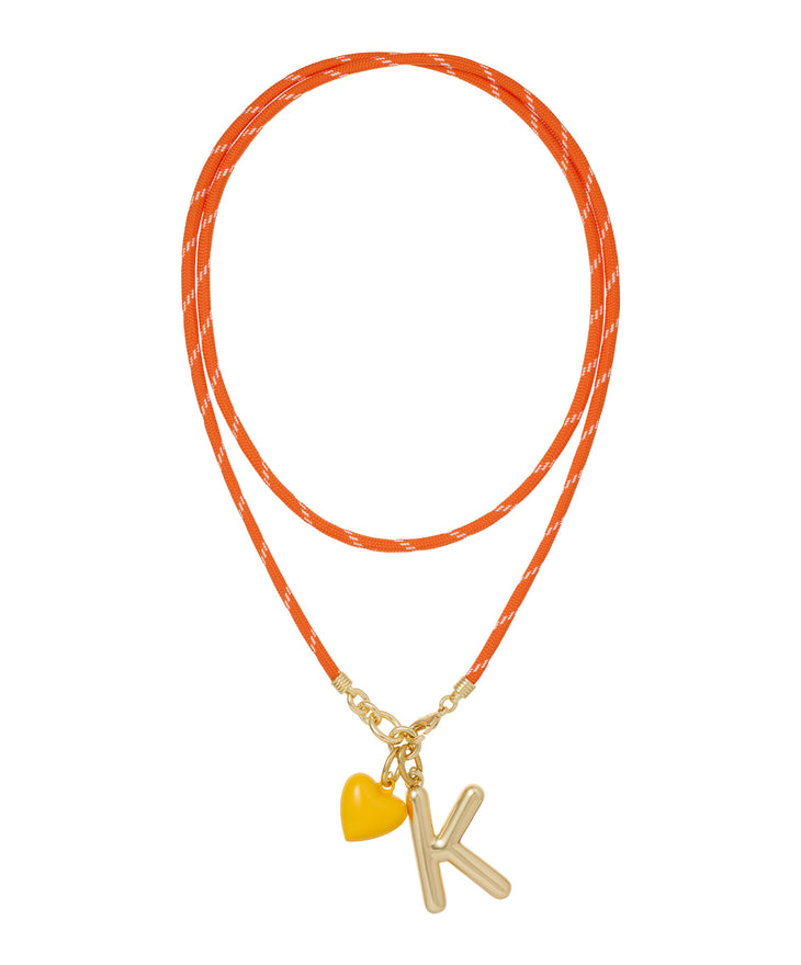 The Long Happy Cord Charm Necklace