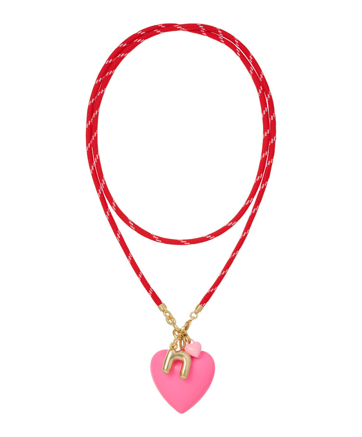 The Long Happy Cord Charm Necklace