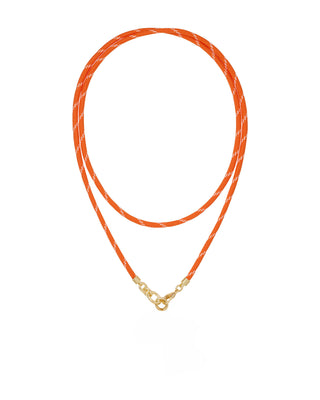 The Long Happy Cord Charm Necklace