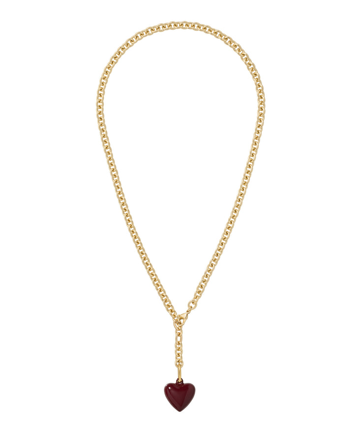 The Mini Puffy Heart Charm Necklace