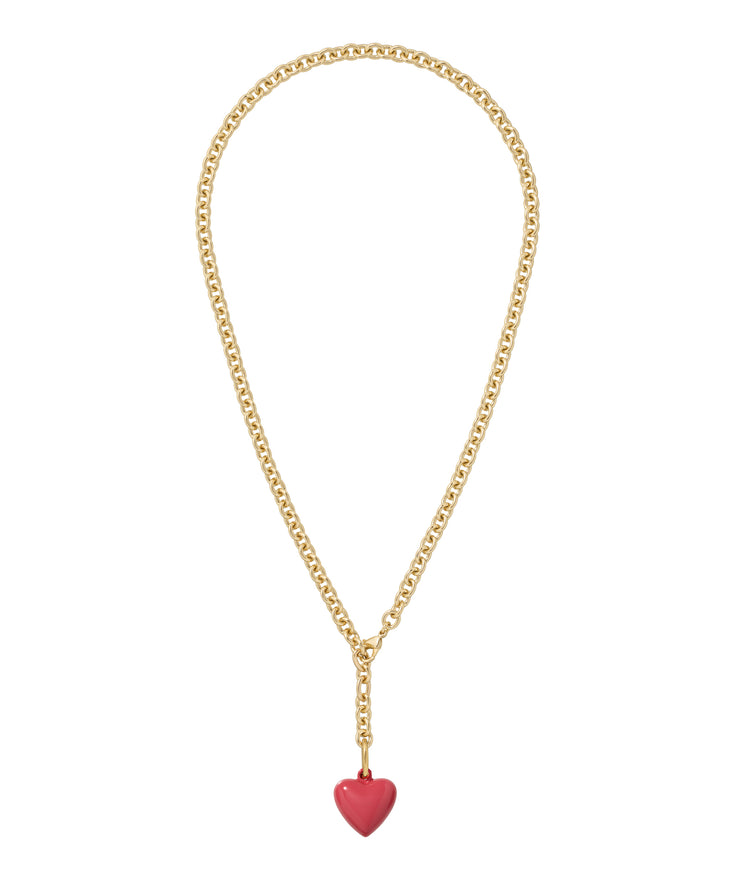 The Mini Puffy Heart Charm Necklace