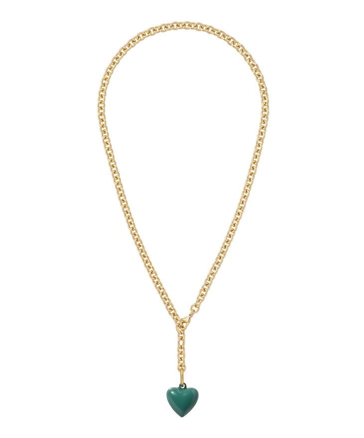 The Mini Puffy Heart Charm Necklace