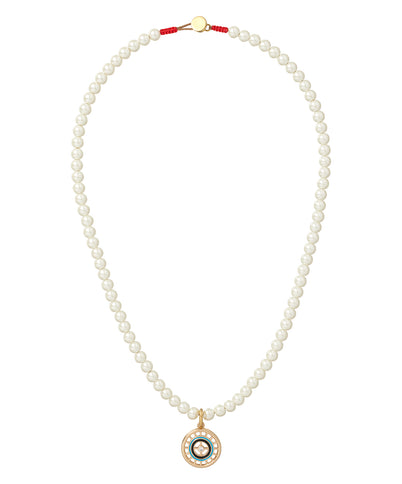 Pearl and Protect Charm Necklace