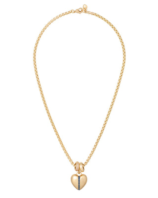 The Sapphire Stripe Mini Heart Pendant