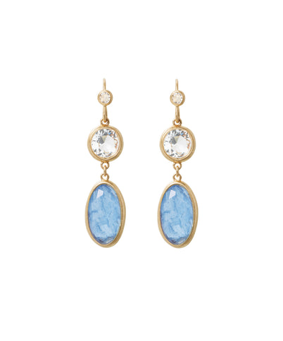 The Bits drop earrings in sapphire 