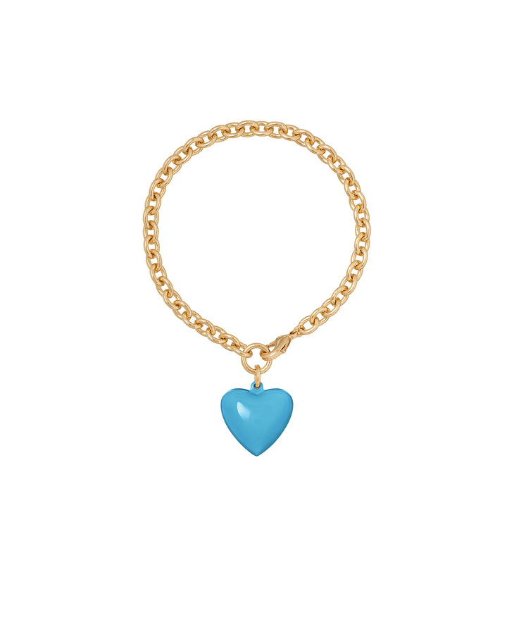 The Mini Puffy Heart Charm Bracelet