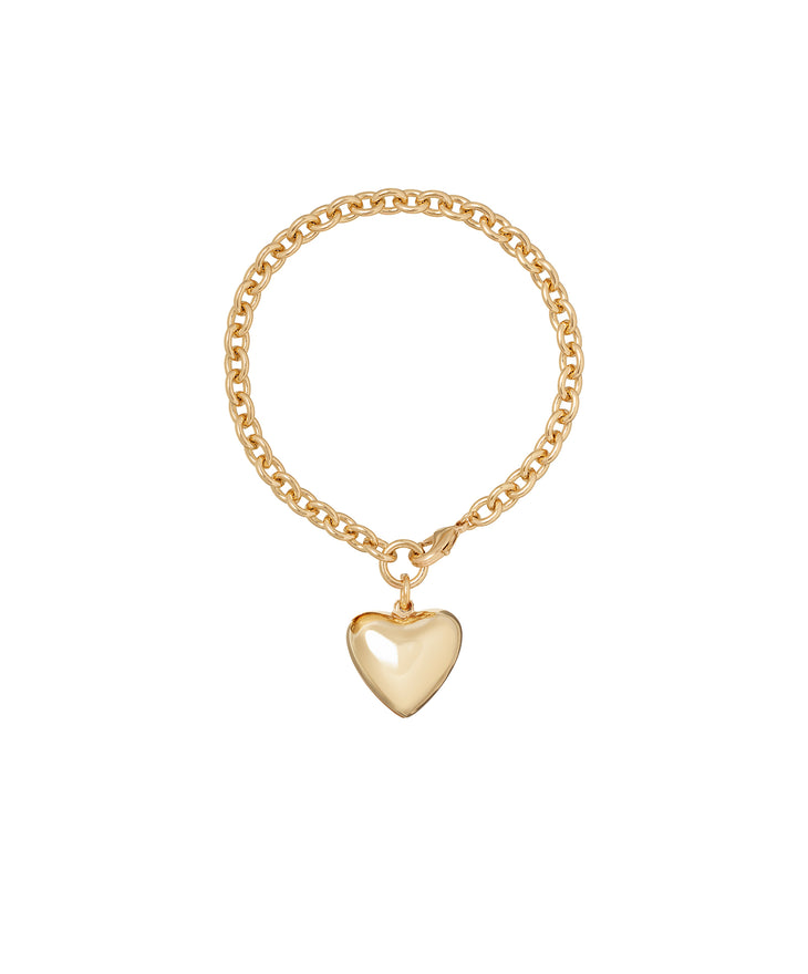 The Mini Puffy Heart Charm Bracelet