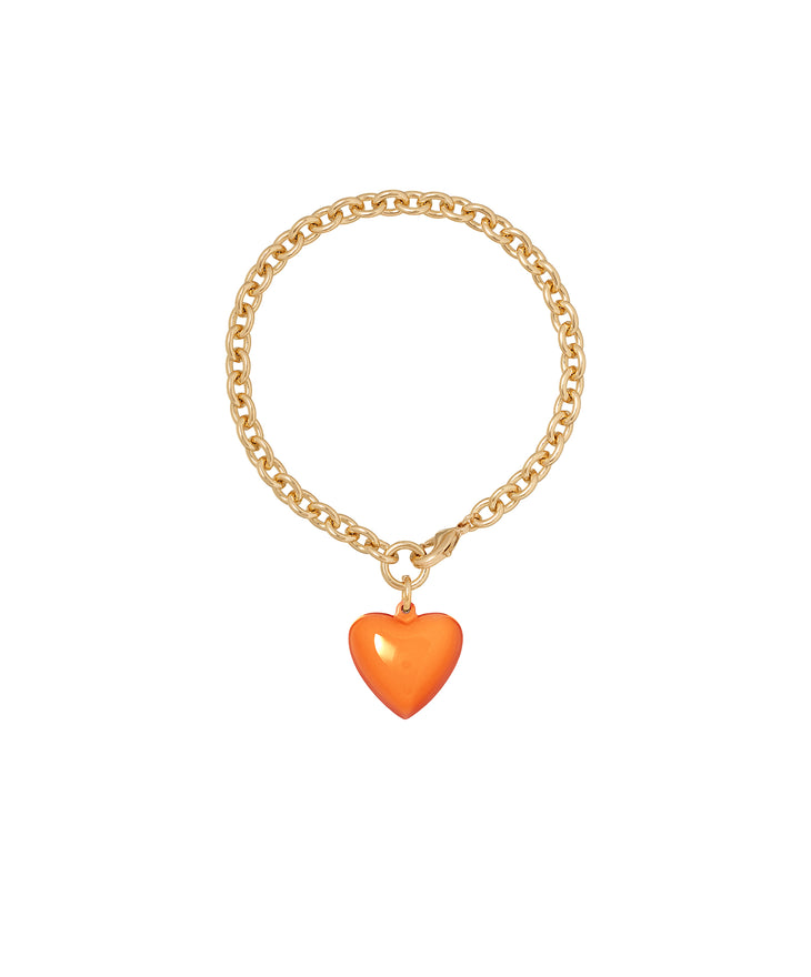 The Mini Puffy Heart Charm Bracelet
