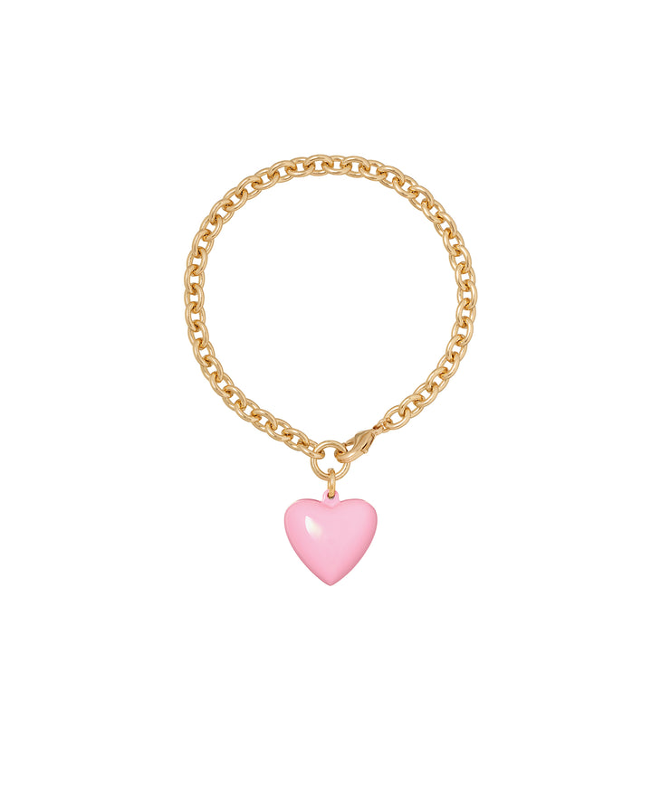 The Mini Puffy Heart Charm Bracelet