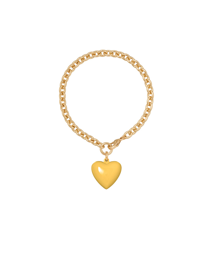 The Mini Puffy Heart Charm Bracelet