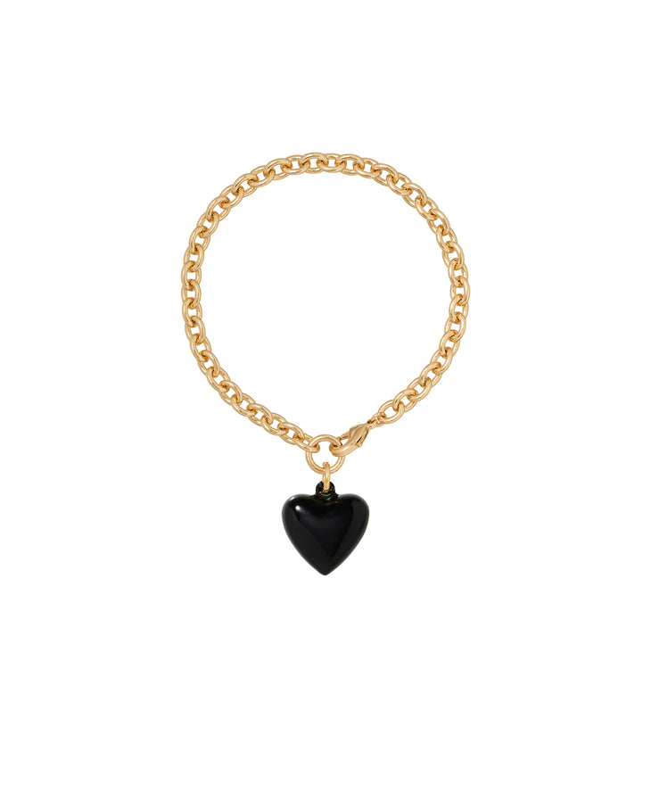 The Mini Puffy Heart Charm Bracelet