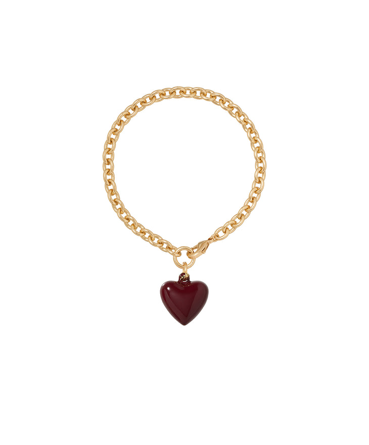 The Mini Puffy Heart Charm Bracelet