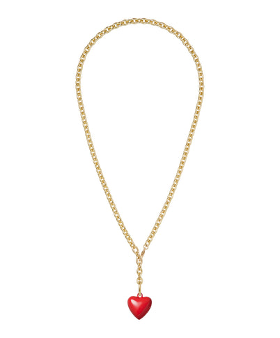 The Mini Puffy Heart Charm Necklace