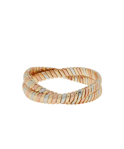 The Double Cobra Bracelet in Tricolor