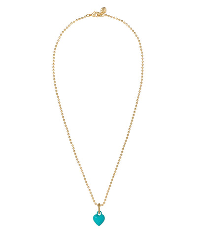 The Itsy Bitsy Puffy Heart Charm Necklace