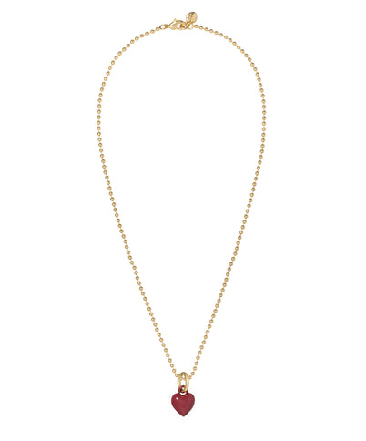 The Itsy Bitsy Puffy Heart Charm Necklace