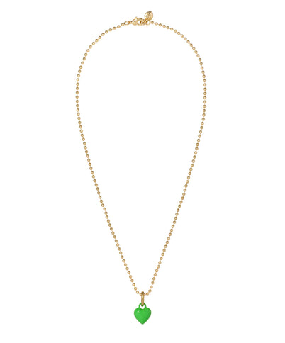 The Itsy Bitsy Puffy Heart Charm Necklace