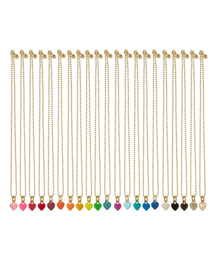 The Itsy Bitsy Puffy Heart Charm Necklace