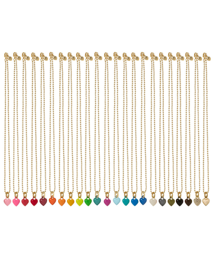 The Itsy Bitsy Puffy Heart Charm Necklace
