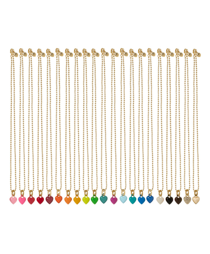 The Itsy Bitsy Puffy Heart Charm Necklace
