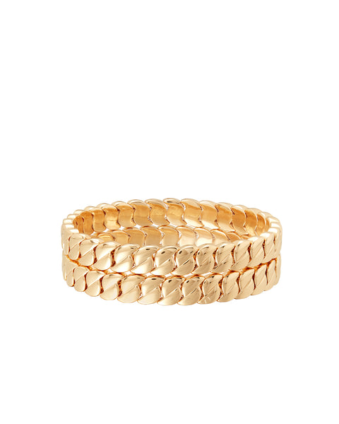 Curbed Bracelet in Gold – Roxanne Assoulin