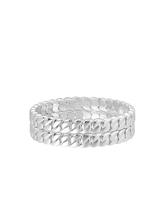 Curbed Bracelet in Silver