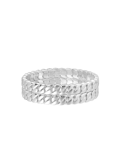 Curbed Bracelet in Silver