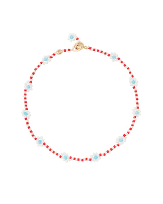 Roxanne Assoulin Daisy Anklet in Red Product Image