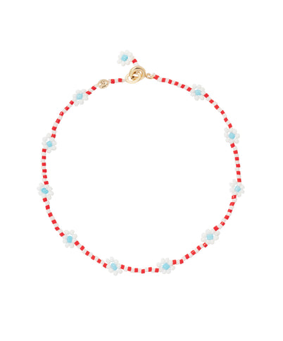 Roxanne Assoulin Daisy Anklet in Red Product Image