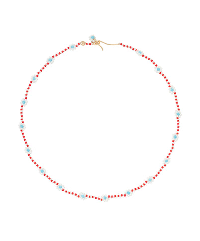 Daisy Necklace in Red