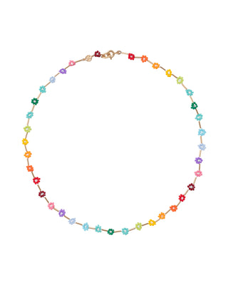 Flower Patch Necklace in Rainbow