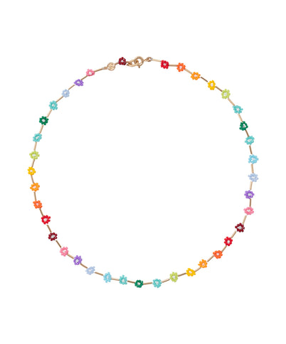 Flower Patch Necklace in Rainbow