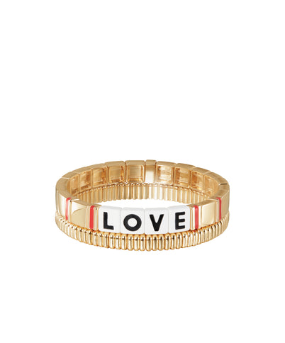 Roxanne Assoulin Golden Love Bracelet duo 